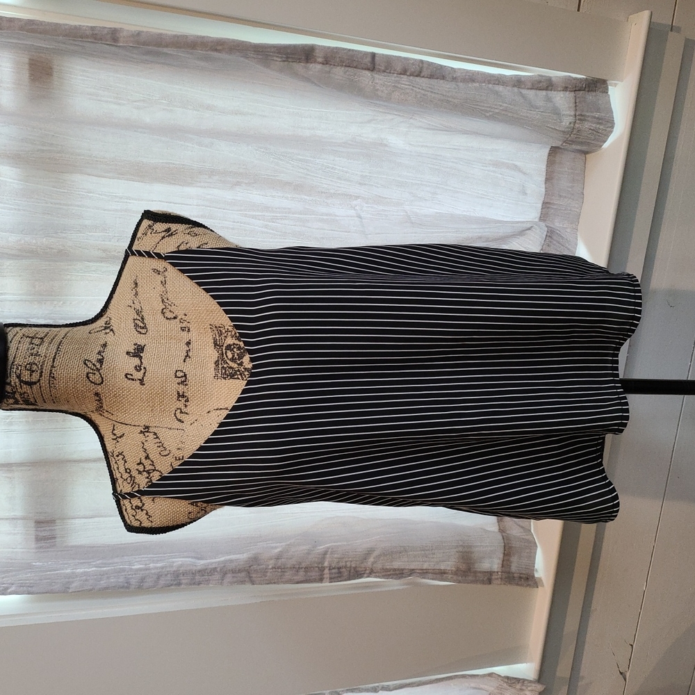 Cotton On Black and White Striped Top Size Small